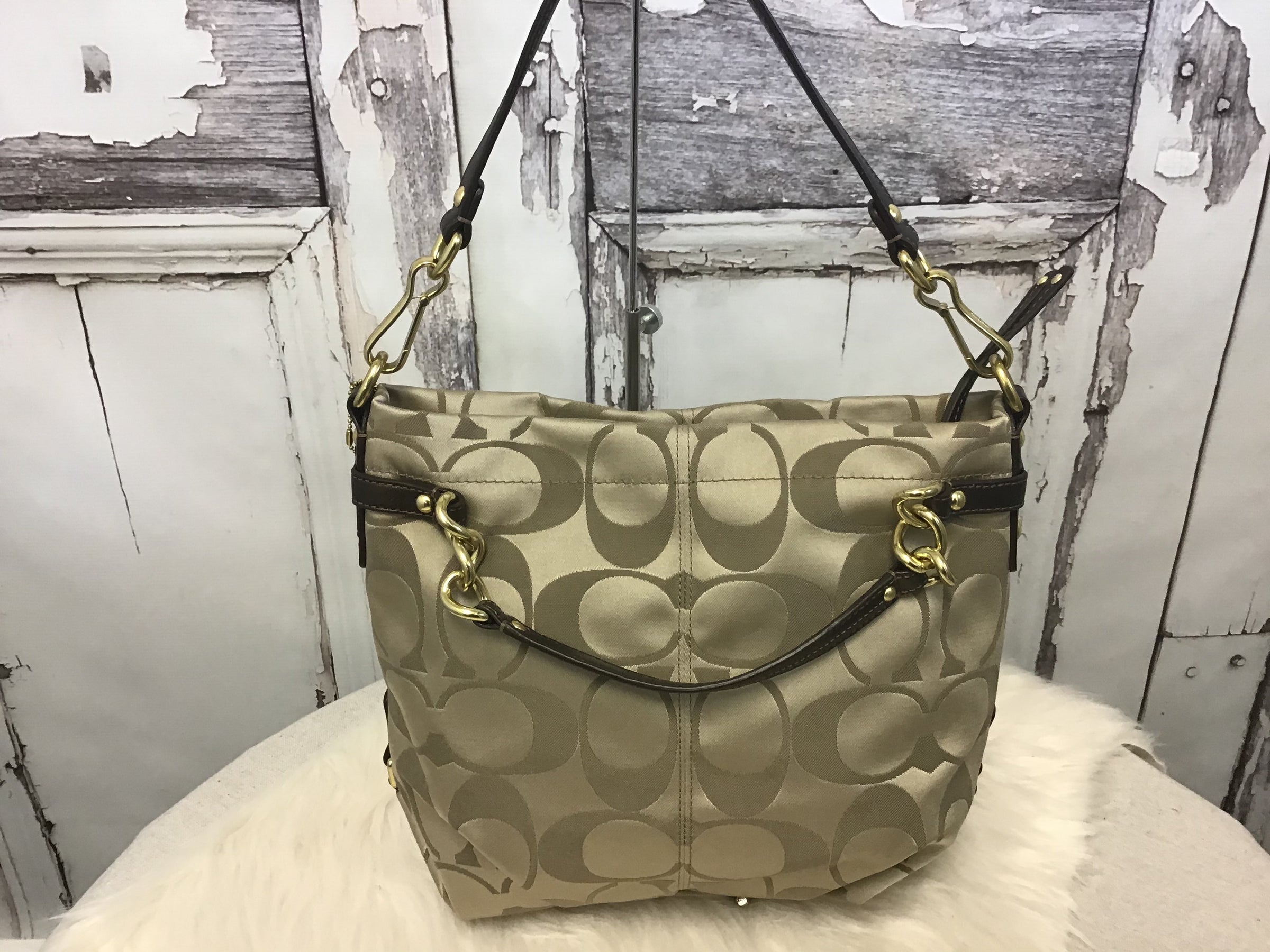 Coach Brooke Sateen Signature Shoulder Bag F17183 | Indulge